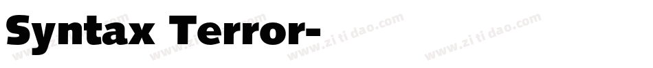 Syntax Terror字体转换